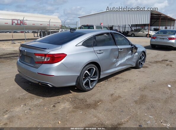 1HGCV1F37MA072353 2021 HONDA ACCORD Silver Հետևի աջ