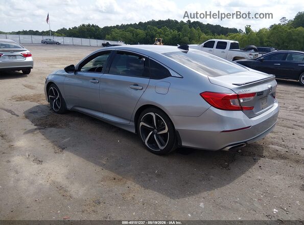1HGCV1F37MA072353 2021 HONDA ACCORD Silver Հետևի ձախ
