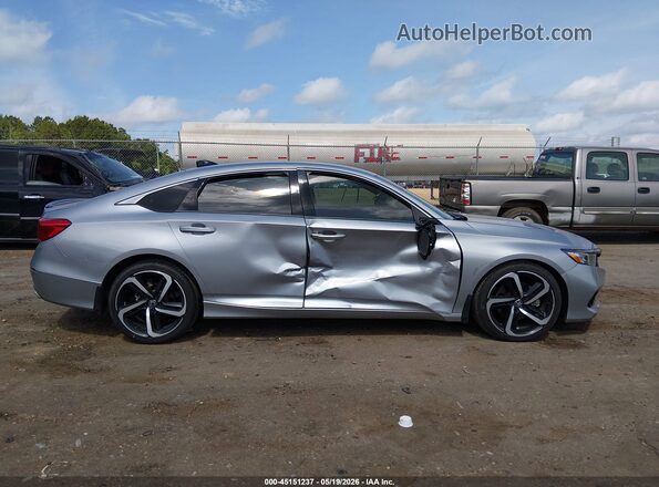 1HGCV1F37MA072353 2021 HONDA ACCORD Silver Սալոնի հետևի տեսք