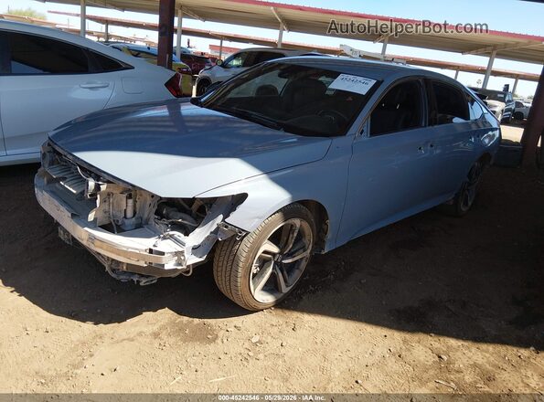 1HGCV1F37NA047759 2022 HONDA ACCORD Gray Przód lewy