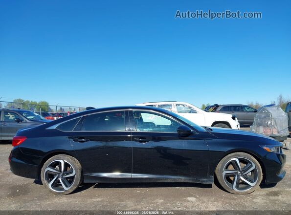 1HGCV1F37NA074444 2022 HONDA ACCORD Black Вид задньої частини салону