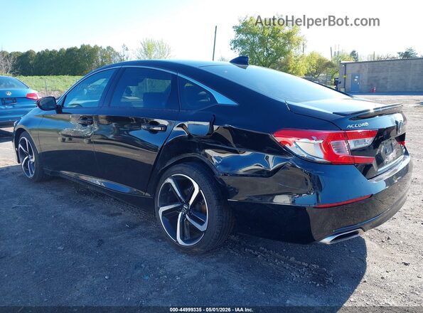 1HGCV1F37NA074444 2022 HONDA ACCORD Black Задня ліва чверть