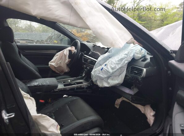 1HGCV1F37NA098789 2022 HONDA ACCORD Black Widok wnętrza z przodu