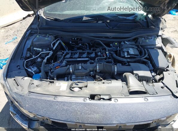 1HGCV1F38KA036569 2019 HONDA ACCORD Gray Rear view