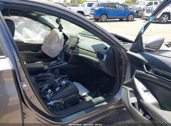 1HGCV1F38KA036569 2019 HONDA ACCORD Gray Front interior view