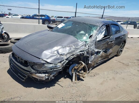 1HGCV1F38KA036569 2019 HONDA ACCORD Gray Front view