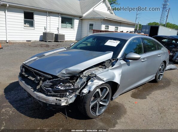 1HGCV1F38KA051797 2019 HONDA ACCORD Silver Передня ліва чверть