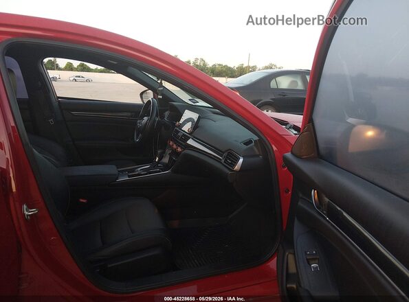 1HGCV1F38KA062993 2019 HONDA ACCORD Red წინა სალონის ხედი