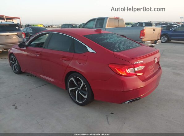1HGCV1F38KA062993 2019 HONDA ACCORD Red უკანა მარცხენა