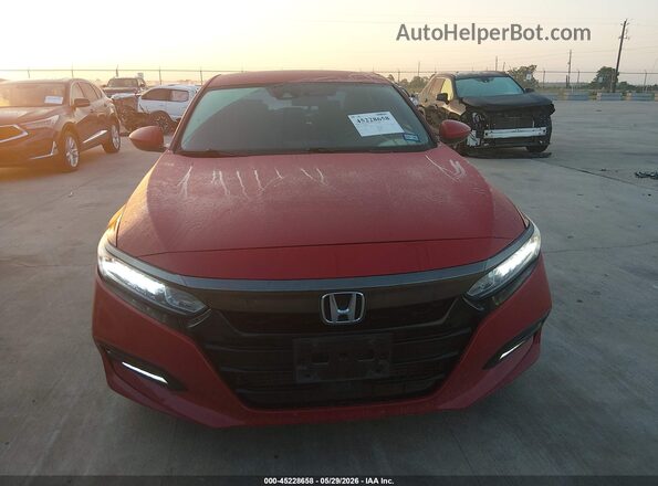 1HGCV1F38KA062993 2019 HONDA ACCORD Red ხელსაწყოთა პანელის ხედი