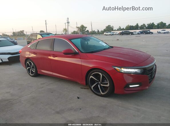1HGCV1F38KA062993 2019 HONDA ACCORD Red უკანა სალონის ხედი