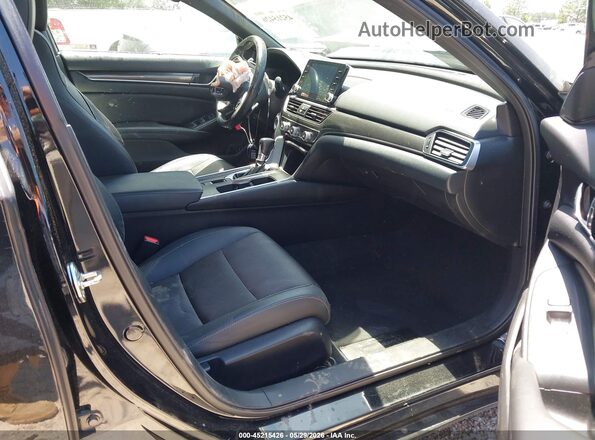 1HGCV1F38KA079759 2019 HONDA ACCORD Черный Вид салона спереди