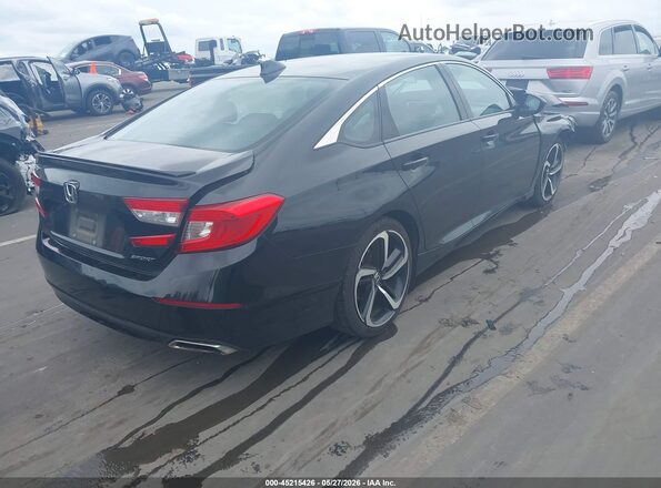 1HGCV1F38KA079759 2019 HONDA ACCORD Черный Задняя правая четверть