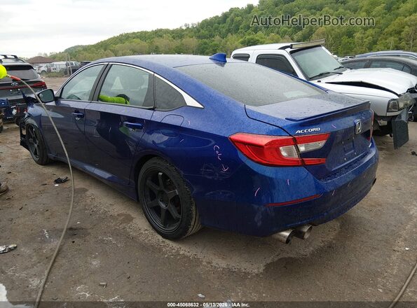1HGCV1F38KA099803 2019 HONDA ACCORD Blue Rear left