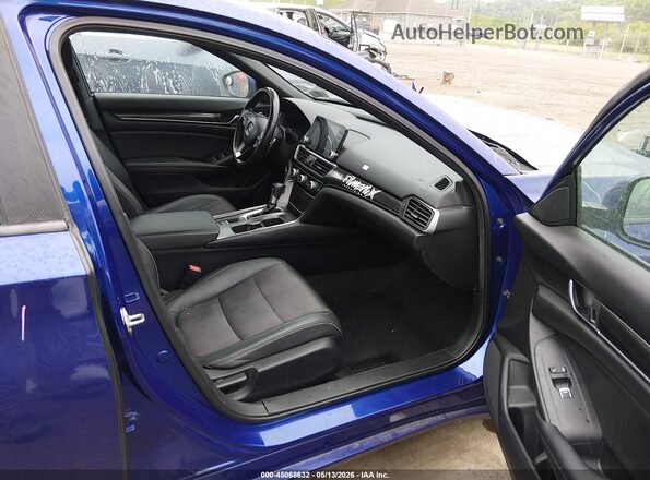1HGCV1F38KA099803 2019 HONDA ACCORD Blue Front interior view