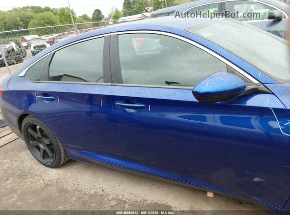 1HGCV1F38KA099803 2019 HONDA ACCORD Blue Rear interior view