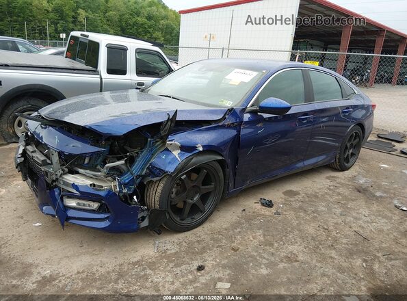 1HGCV1F38KA099803 2019 HONDA ACCORD Blue Front left