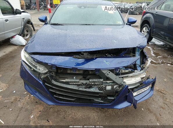 1HGCV1F38KA099803 2019 HONDA ACCORD Blue Front view
