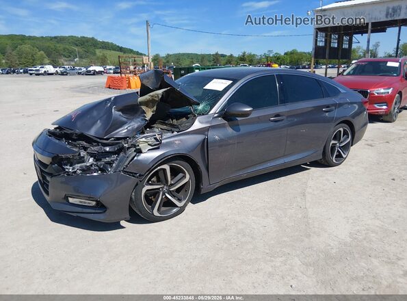 1HGCV1F38LA152694 2020 HONDA ACCORD Gray Передня ліва чверть