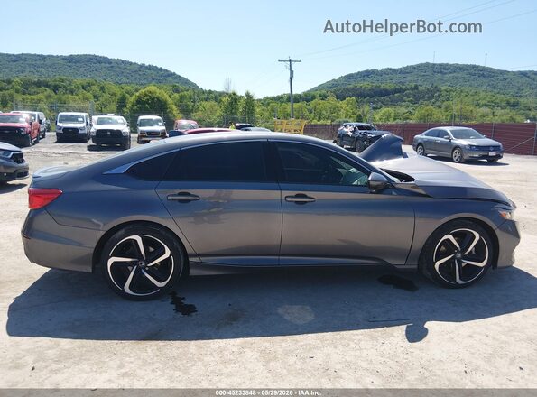 1HGCV1F38LA152694 2020 HONDA ACCORD Gray Вид задньої частини салону