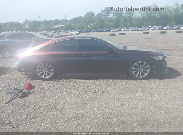 1HGCV1F38MA094779 2021 HONDA ACCORD Maroon Вид задньої частини салону
