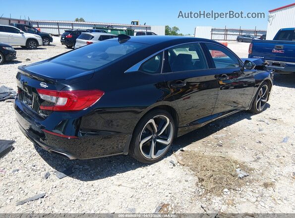 1HGCV1F38MA110446 2021 HONDA ACCORD Black Trasero derecho