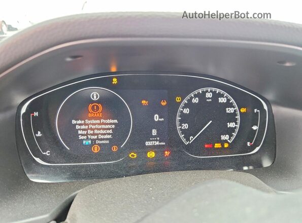 1HGCV1F38NA069558 2022 HONDA ACCORD Серый Вид щитка приборов
