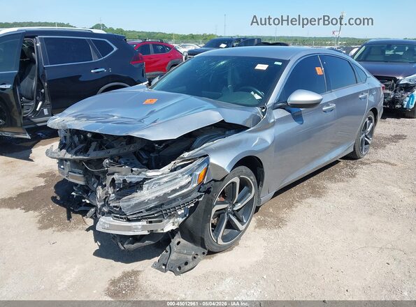 1HGCV1F39KA109142 2019 HONDA ACCORD Silver Front left