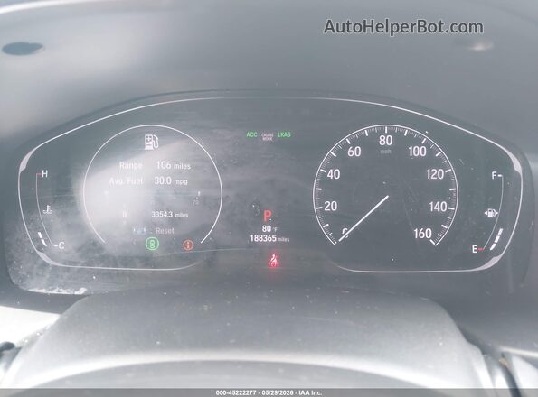 1HGCV1F39LA077441 2020 HONDA ACCORD Black Widok tylnych siedzeń