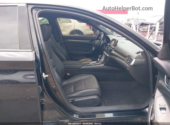 1HGCV1F39LA077441 2020 HONDA ACCORD Black Widok wnętrza z przodu