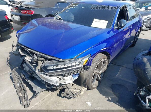1HGCV1F39NA102485 2022 HONDA ACCORD Blue Vista tres cuartos delantera izquierda