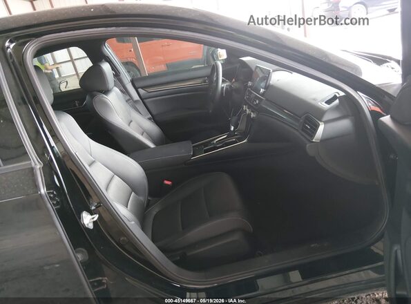 1HGCV1F39NA123840 2022 HONDA ACCORD Black წინა სალონის ხედი