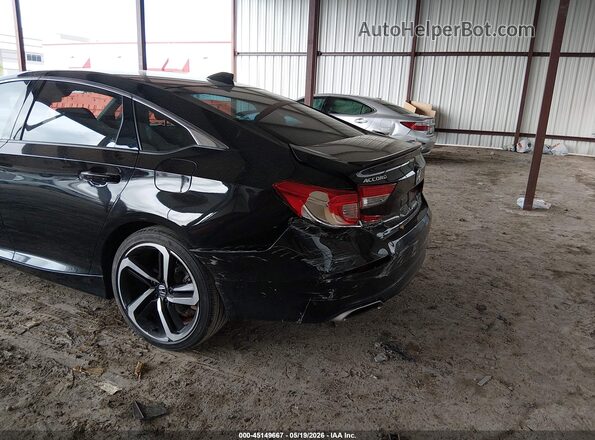 1HGCV1F39NA123840 2022 HONDA ACCORD Black წინა ხედი