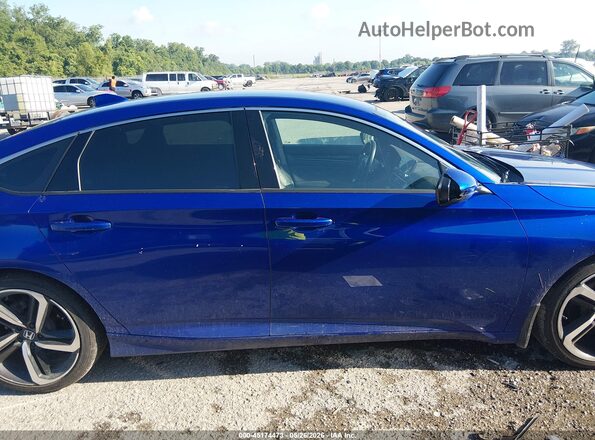 1HGCV1F3XJA221544 2018 HONDA ACCORD Blue Вид задньої частини салону