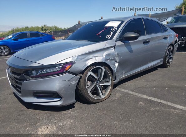 1HGCV1F3XKA037724 2019 HONDA ACCORD Silver Передня ліва чверть