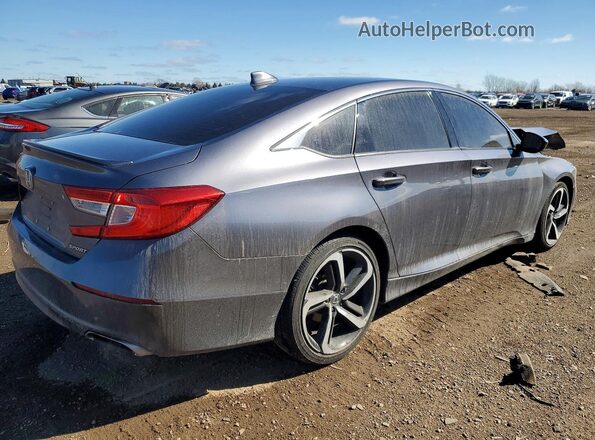 1HGCV1F3XKA161055 2019 HONDA ACCORD Gray Задня права чверть