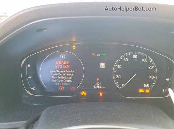 1HGCV1F3XKA161055 2019 HONDA ACCORD Gray Вид щитка приладів