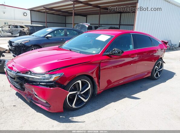 1HGCV1F3XLA021458 2020 HONDA ACCORD Red Front left