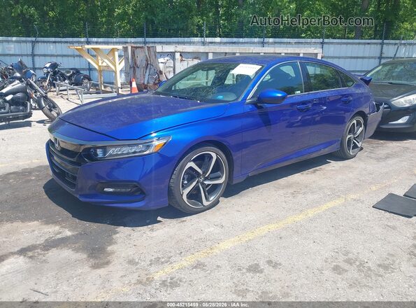 1HGCV1F3XLA112892 2020 HONDA ACCORD Blue წინა მარცხენა ხედი სამი მეოთხედიდან