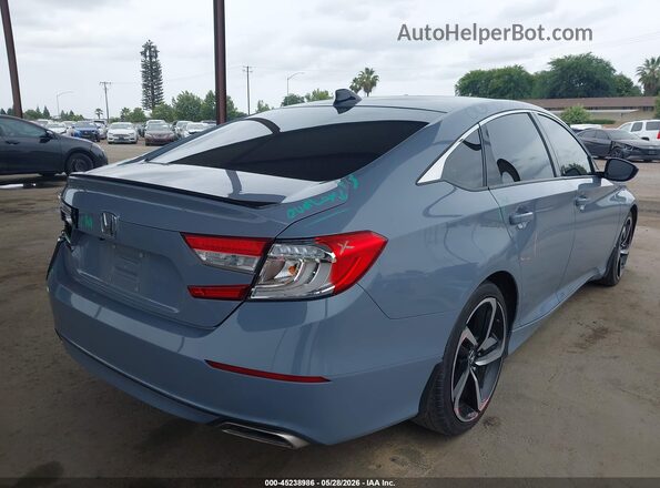 1HGCV1F3XMA096565 2021 HONDA ACCORD Серый Задняя правая четверть