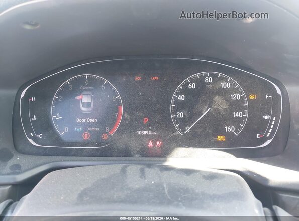 1HGCV1F40JA232853 2018 HONDA ACCORD Gray Widok tylnych siedzeń