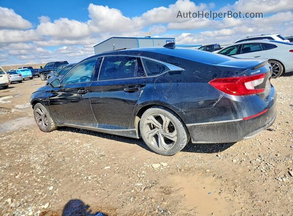 1HGCV1F41JA032242 2018 HONDA ACCORD Черный Задняя левая четверть
