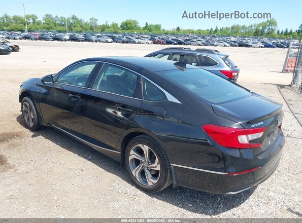 1HGCV1F41JA055584 2018 HONDA ACCORD Black უკანა მარცხენა
