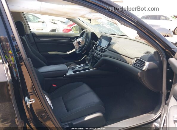 1HGCV1F41JA055584 2018 HONDA ACCORD Black წინა სალონის ხედი