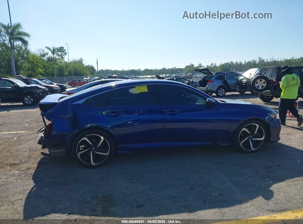 1HGCV1F41NA009243 2022 HONDA ACCORD Blue უკანა სალონის ხედი