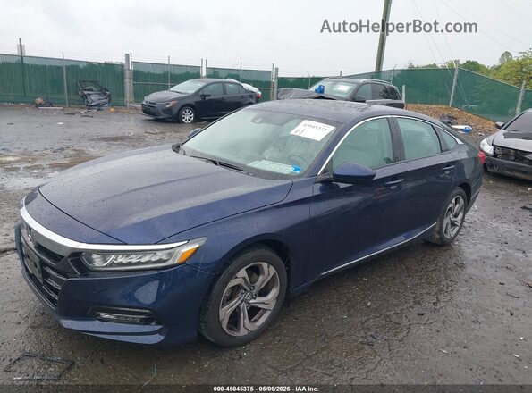 1HGCV1F42JA264607 2018 HONDA ACCORD Blue Առջևի ձախ երեք քառորդ տեսարան