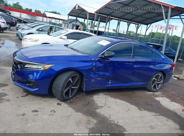 1HGCV1F42NA109433 2022 HONDA ACCORD Blue Vista interior de 360 grados