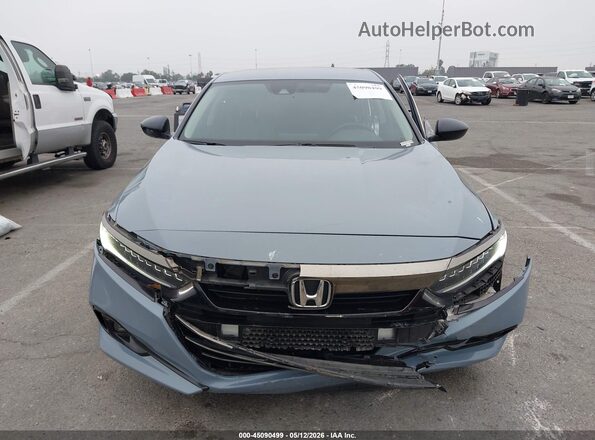 1HGCV1F43NA074224 2022 HONDA ACCORD Серый Вид задней части салона