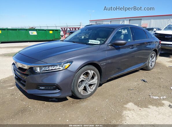 1HGCV1F44JA146235 2018 HONDA ACCORD Gray Vista tres cuartos delantera izquierda