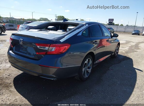 1HGCV1F44JA146235 2018 HONDA ACCORD Gray Trasero derecho
